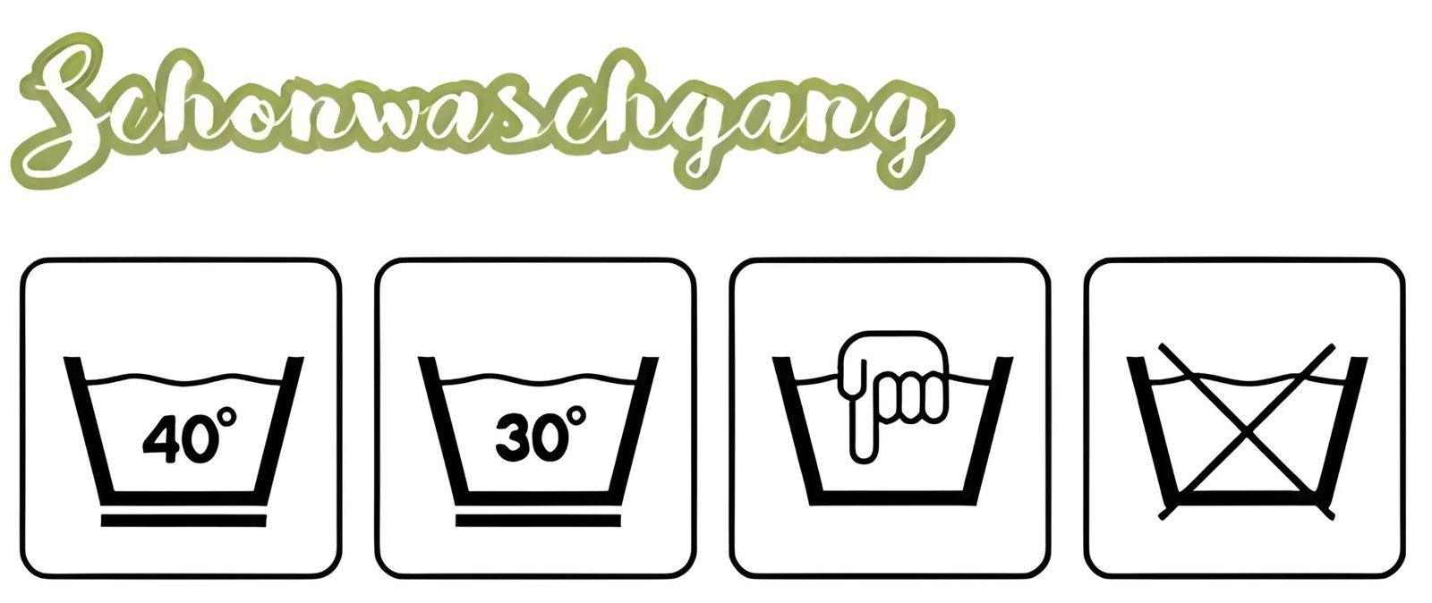 Waschsymbole Schonwaschgang